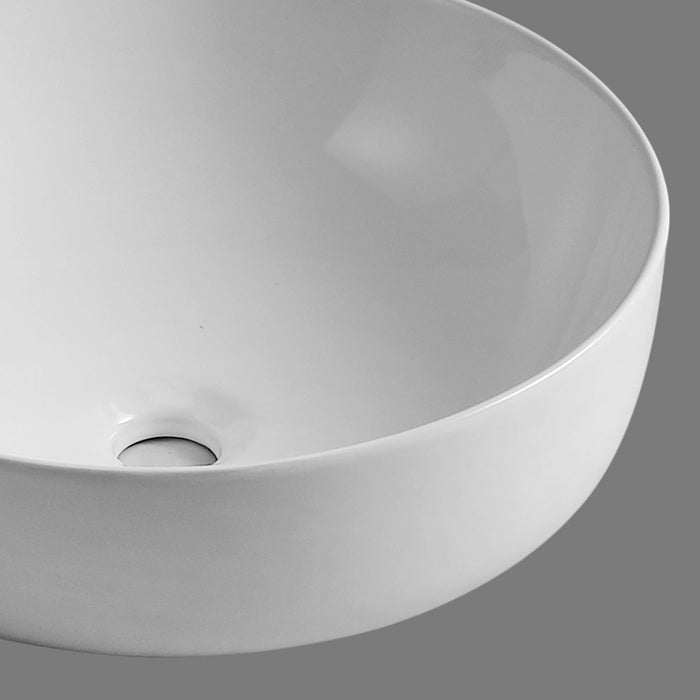 LLAVISAN 509084 Sink Overcounter Round 35X35X11 White