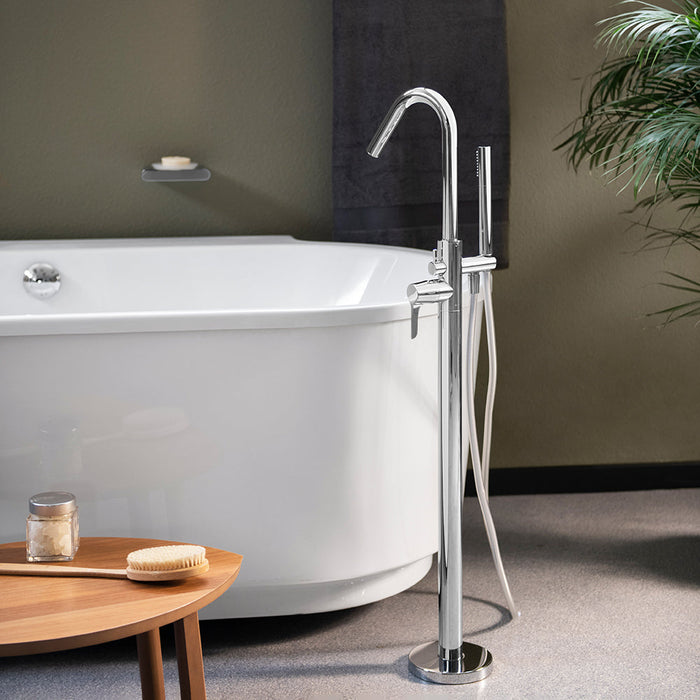 RAMONSOLER 918503MO ADAGIO Single-lever Column Mixer Tap for Bath-Shower with Chrome Shower Set