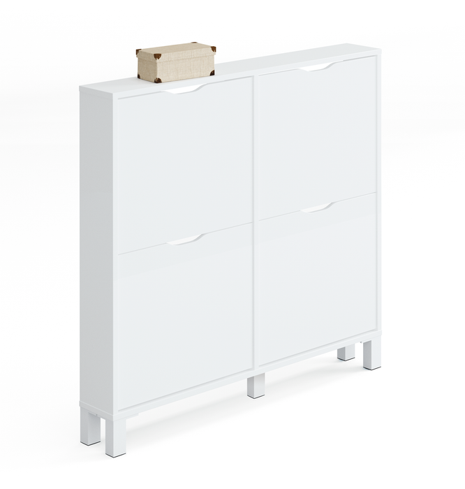 MUEBLES PITARCH Zapatero Kay Blanco alto brillo