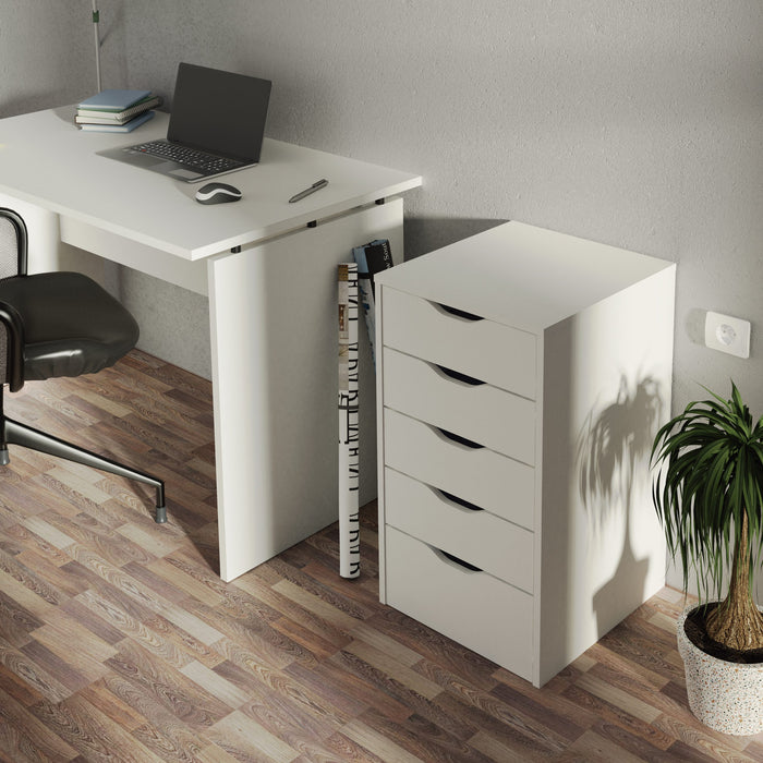 MUEBLES PITARCH Chest of Drawers 5 Drawers Eko White