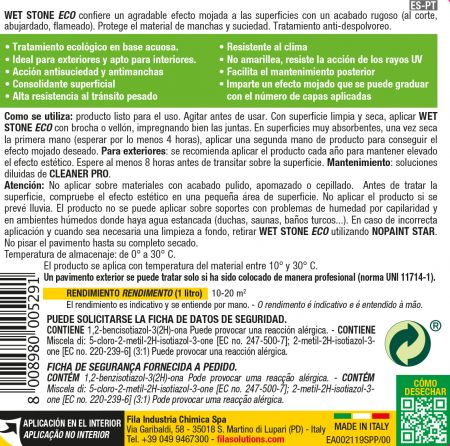 FILA 60900012SPP WET STONE ECO Protector Consolidante Efecto Mojado 1 Litro