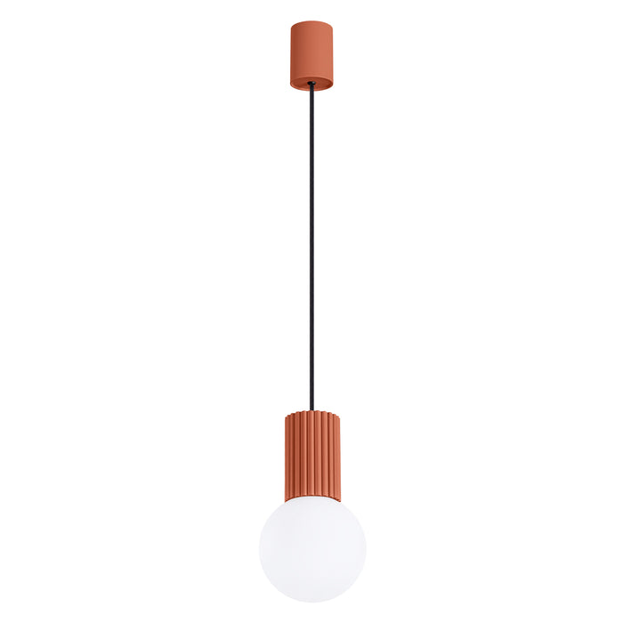 SOLLUX SL.1729 HALO Lámpara Colgante 1 Rojo Ocre