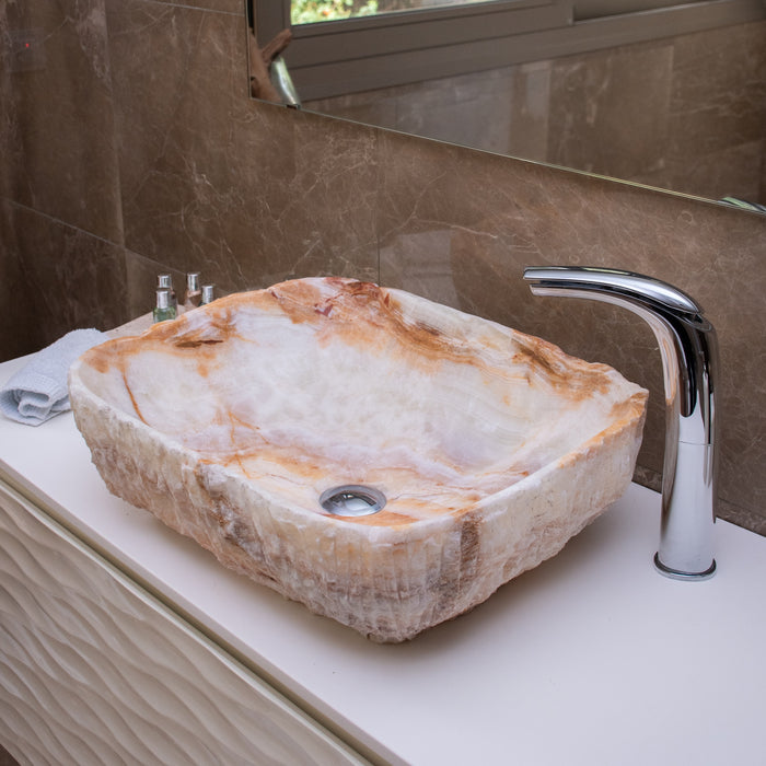 FORZINI FZ-WH-ONX-104 VOLTURNUS Lavabo de ónix Blanco