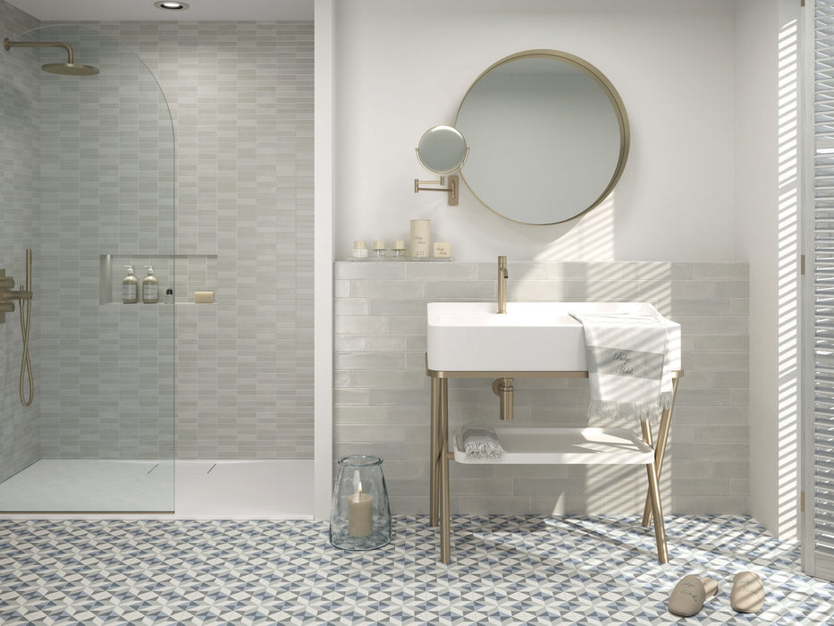 CARMEN A040928 INCISION ACQUARELLA GREY 20X20 Azulejo Esmaltado