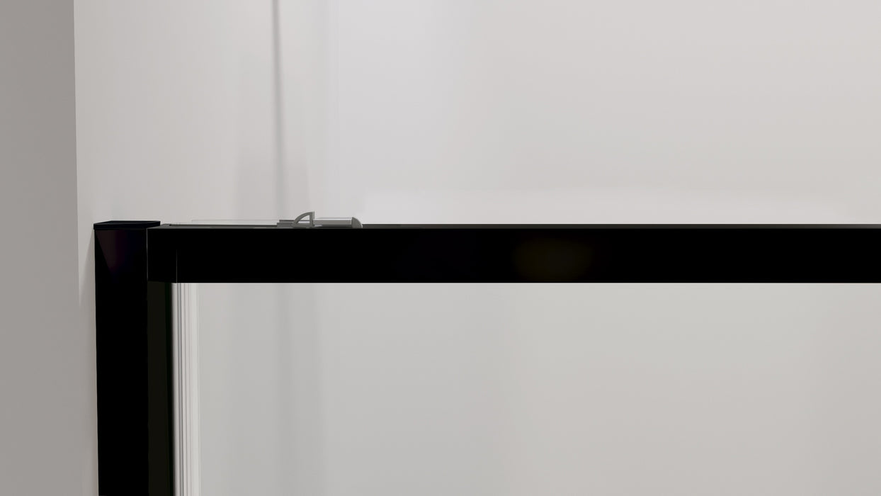 GME TWENTY Mampara Frontal Ducha 2F+2C Negro Transparente