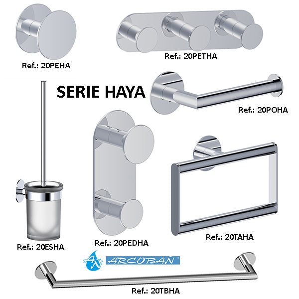 ARCOBAÑ 20ESHA HAYA Escobillero Pared Acero Inox