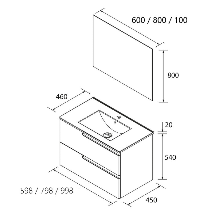 SALGAR VIMA Conjunto Mueble Color Blanco Mate