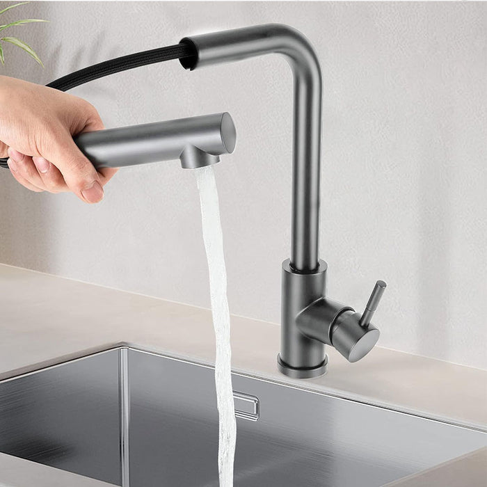 LLAVISAN L169514 Monomando Cocina Extraible Storm Gun Metal