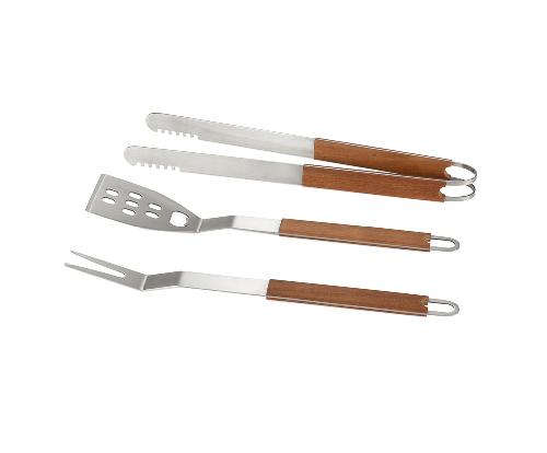 ANDREA HOUSE CC23121 Set 3 Utensilios Bbq Acacia 41Cm