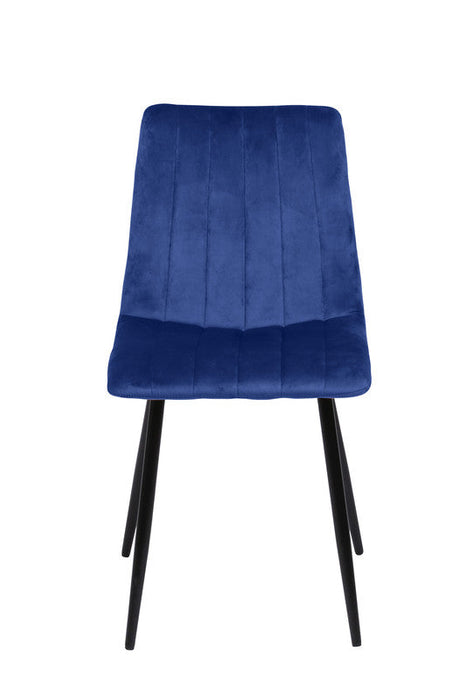 FURNITURE STYLE FS7066INDIVEL IRIA Pack 4 Sillas de Comedor Terciopelo Color Azul