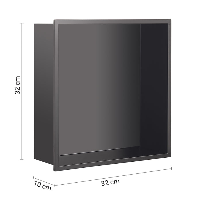 GEDY 24911400000 GUEST Hornacina 30 cm empotrada pared-ducha cuadrado negro mate
