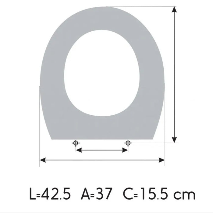 ETOOS 02206108 DARLING Redondo Tapa WC Duravit Color Blanco