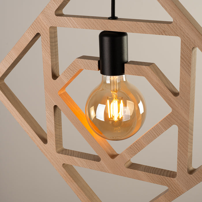 SOLLUX SL.1757 Lámpara colgante CARO madera natural/negro