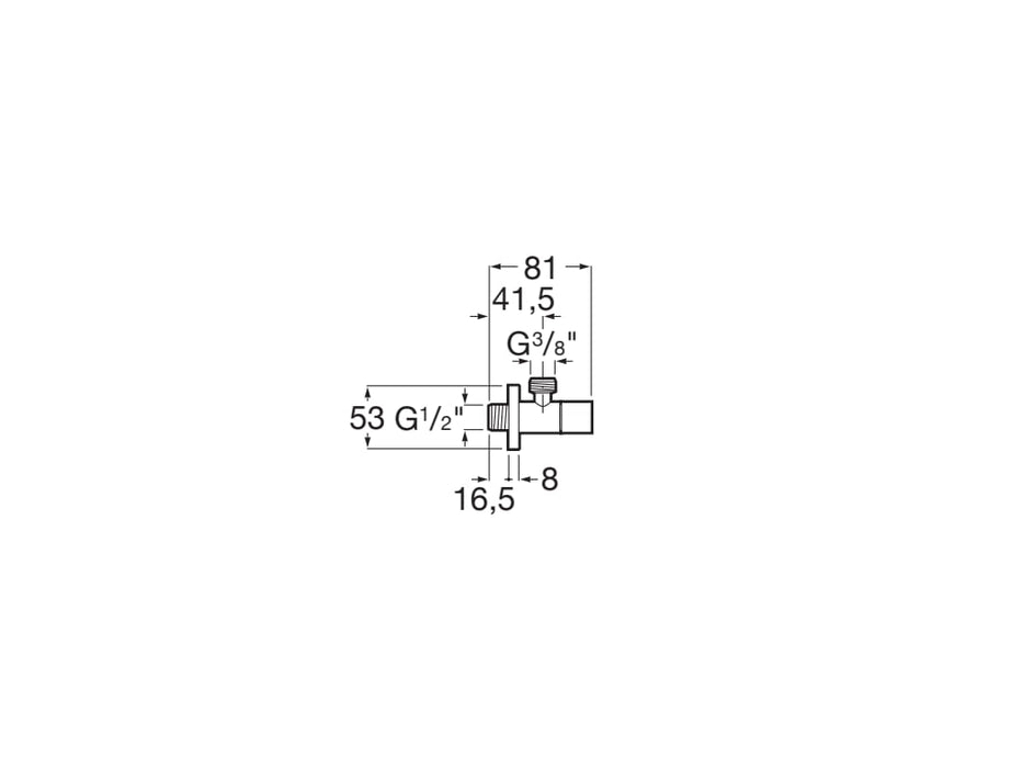 Stop Valve Roca Square ROCA A5251679RG AQUA Square Shut-off Valve 1/2