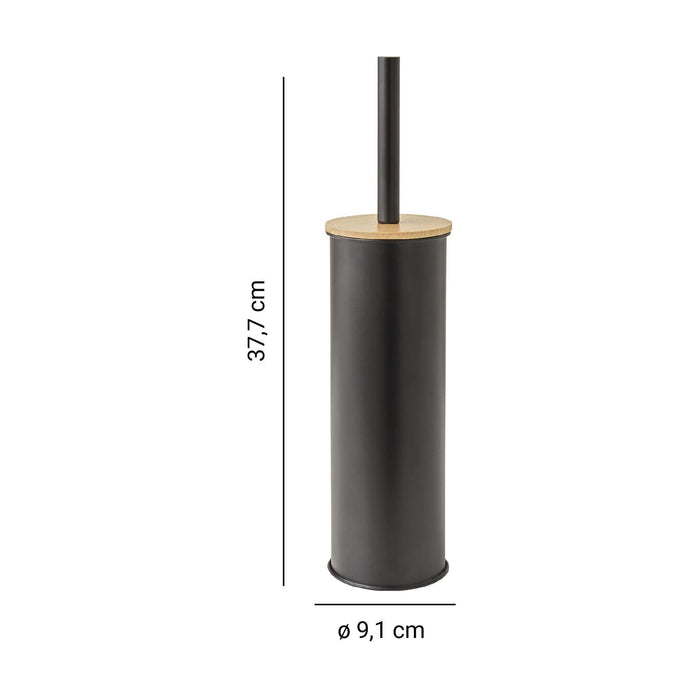 GEDY 14344100300 KENTA Matte Black-Natural Toothbrush Holder