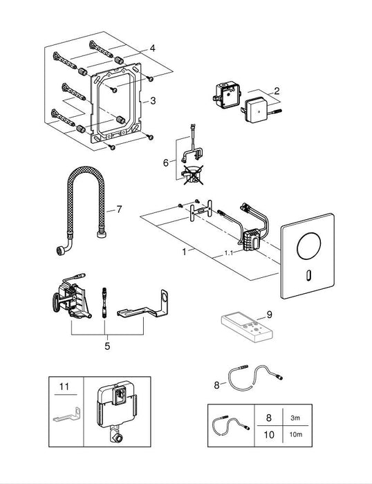 GROHE 24 174 A01 ESSENCE Monomando de lavabo de 1/2" tamaño L grafito brillo