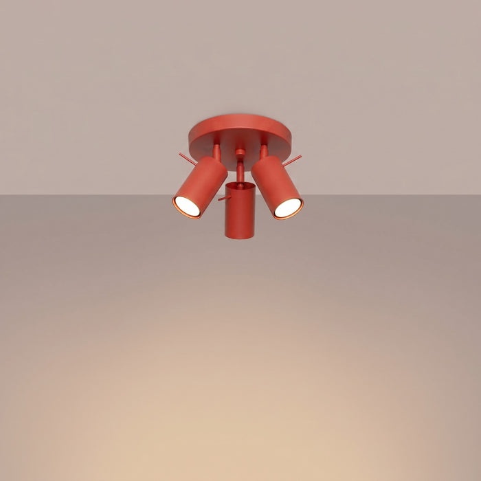 SOLLUX SL.2192 Plafón RING 3P rojo