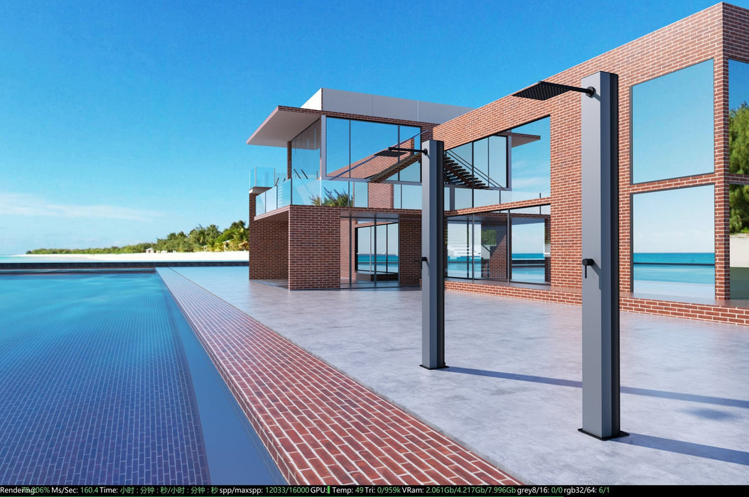 POOLIMEX GPP015/AGCB PHOENIX Grifería De Piscina Acero S.316 Gris Cobalto