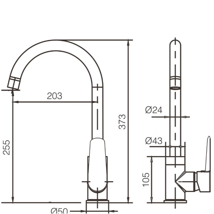IMEX GCZ044 BELGIUM Chrome Kitchen Faucet