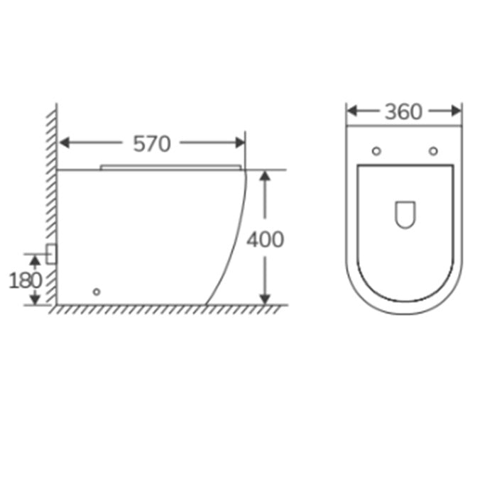 AQUORE GÉNOVA Inodoro Para Tanque Empotrado Tornado Blanco Brillo