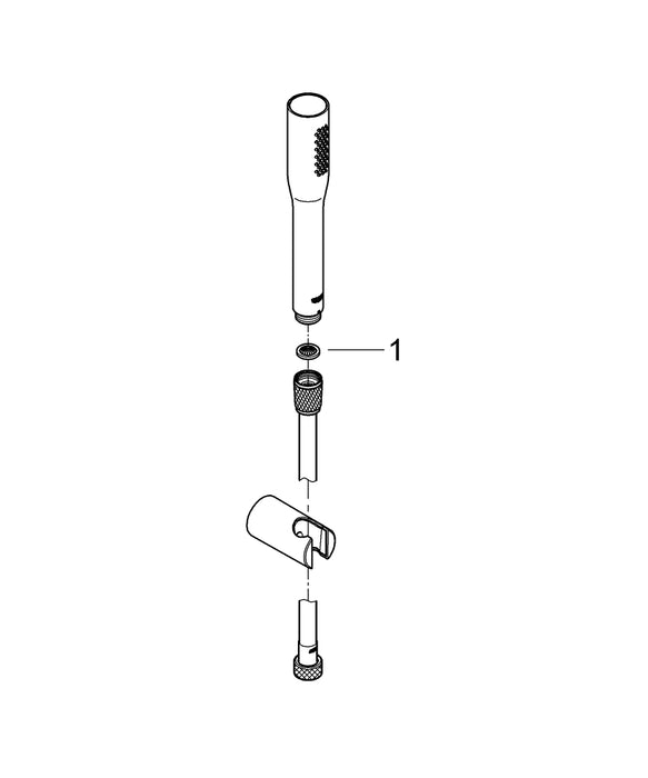 GROHE 26 687 243 TEMPESTA 250 Cube Shower set with 380 mm wall arm, 1 spray Matte Black