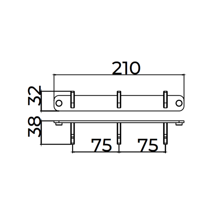 MEDIMEX CAN007-02 NOVA Percha Triple Cromo