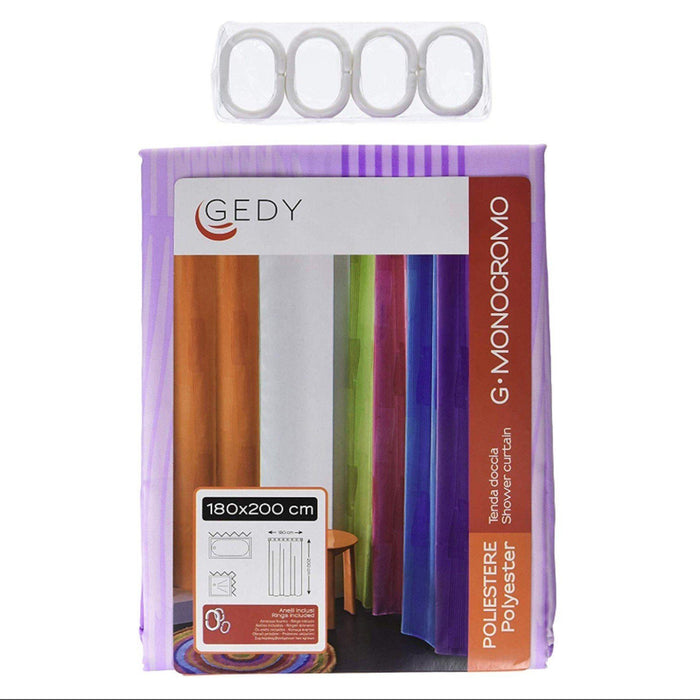 GEDY CO11811130 MONOCOLOR Cortina 180X200 Pes Lila