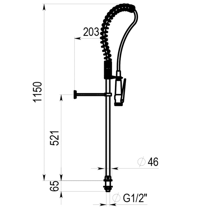 PRESTO 70868 Columna industrial básica Cromo