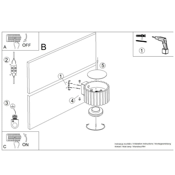 SOLLUX SL.2618 Aplique de pared AURA ultramarino Gx53