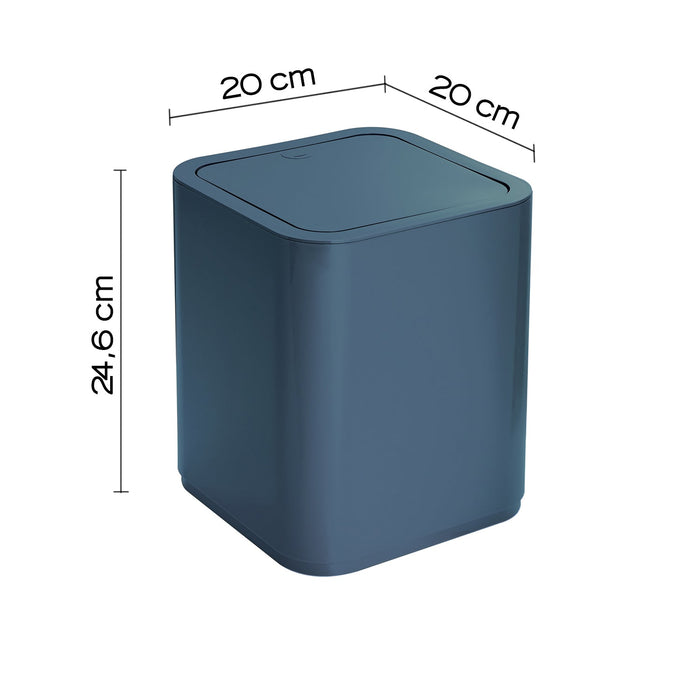 GEDY 63096500900 SEVENTY Papelera Con Tapa 8 Litros Azul Petróleo