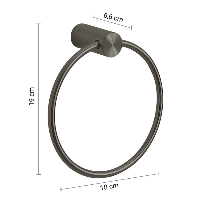 GEDY AN708100100 ANDE Toallero argolla gun metal