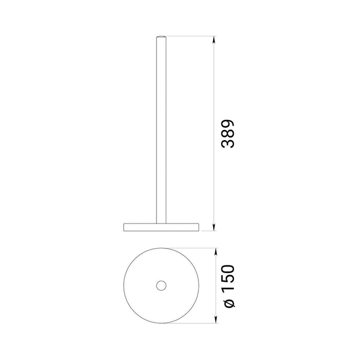 GEDY 11371400000 MAGO Portarrollos Negro Mate