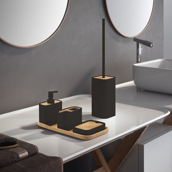 GEDY 13801400300 NINFEA Matte Black Dispenser