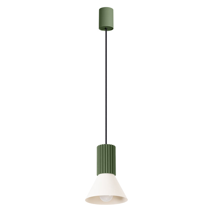 SOLLUX SL.1872 Lámpara colgante ESTRIA 1 beige/verde oliva beige/verde oliva
