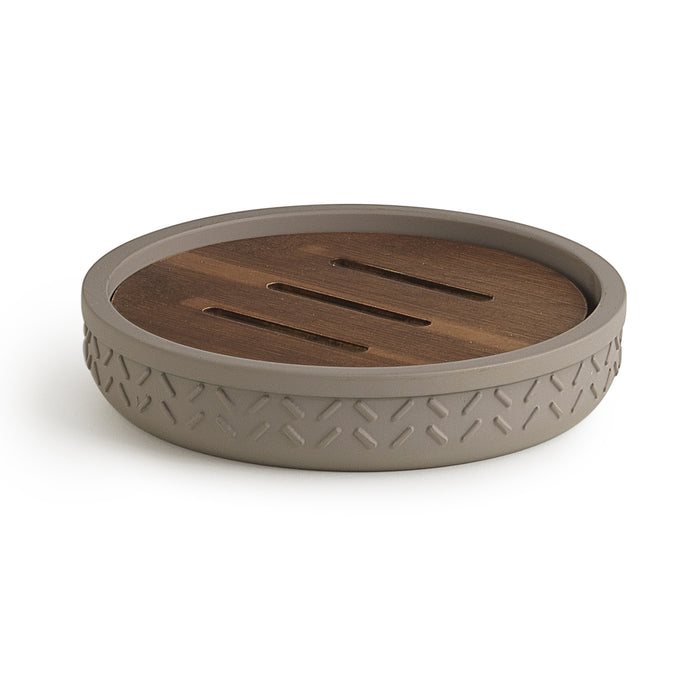 GEDY TH118300000 THEA Jabonera gris-natural oscuro