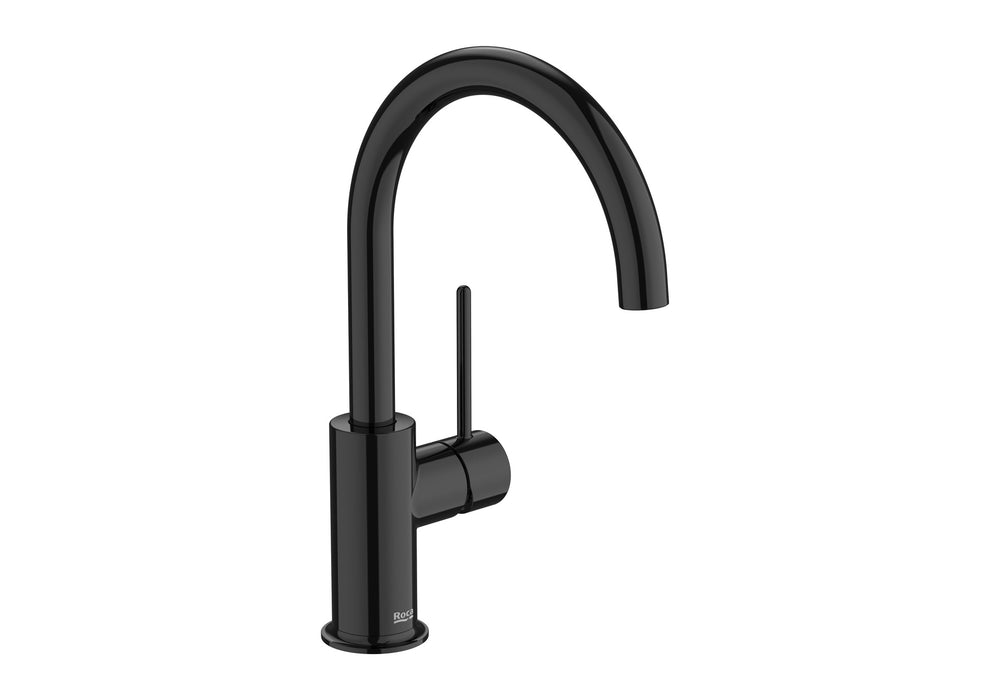 ROCA A5A4A3FCN0 NU Single-lever Sink Faucet with Lateral Handle Cold Start Black Titanium Pin Handle
