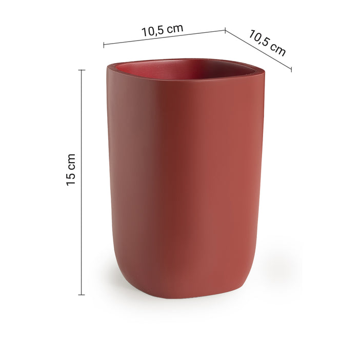 GEDY MA970600300 MACARON Porta cubiertos de cocina rojo mate
