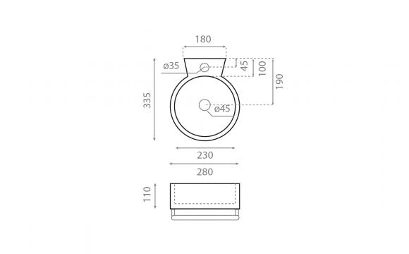 BATHCO 4905 SHERRY Mini Sink Wall Hung