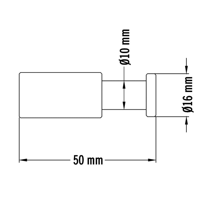 MEDICLINICS AI0034CS Satined Stainless Steel Bathroom Rod for Wall Mounting