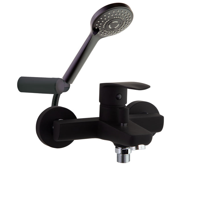 RAMONSOLER 570502BTNM NEW FLY Grifo Monomando Bañera con Equipo Negro Mate