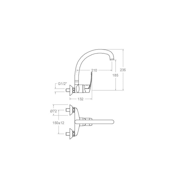 RAMONSOLER 571701CC NEW FLY Single-lever Sink Faucet Chrome