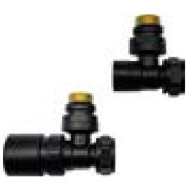 LAZZARINI 392120 Juego De Válvulas Termostáticas 3/4" Para Radiadores Color Negro