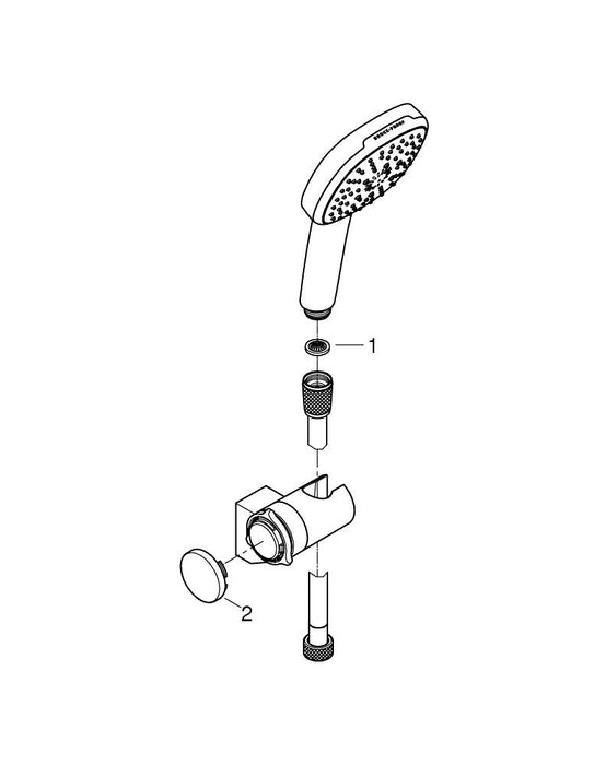 GROHE 25 287 GN0 ESSENCE Conjunto empotrado con ducha mural Rainshower Mono 310 oro cepillado