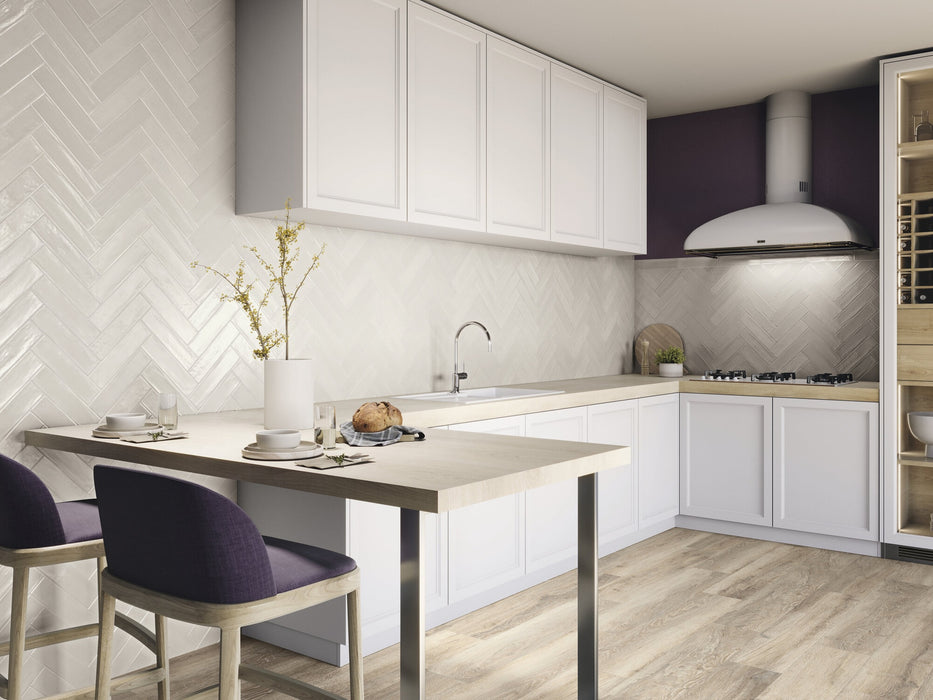 CARMEN A040524 ACQUARELLA WHITE 7,5X30 Azulejo Esmaltado