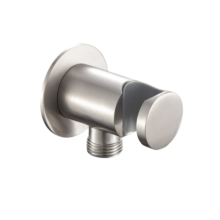 PRESTO 46499 Toma pared redondo con salida flexo con soporte inox Inox