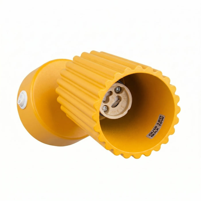 SOLLUX SL.2356 Aplique de pared KARBON amarillo con interruptor