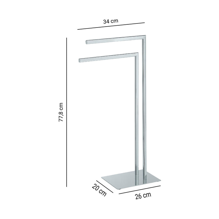 GEDY 13311300000 FELIX Toallero y Columna De Pie Cromo