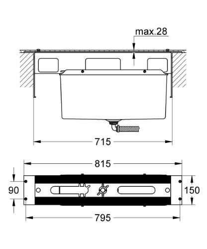 GROHE 29 037 000 VERIS Cuerpo Empotrado Bañera 5 a 7 Días Grohe 