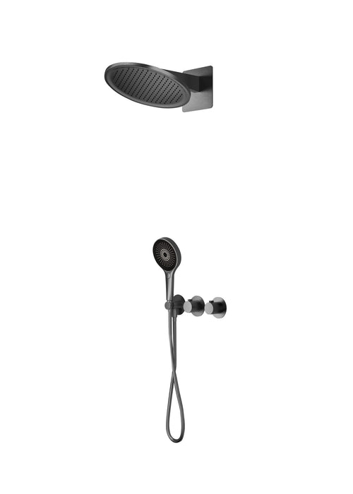 IMEX GTB066/BGM BOLONIA Termostatico Conjunto Empotrado Black Gun Metal