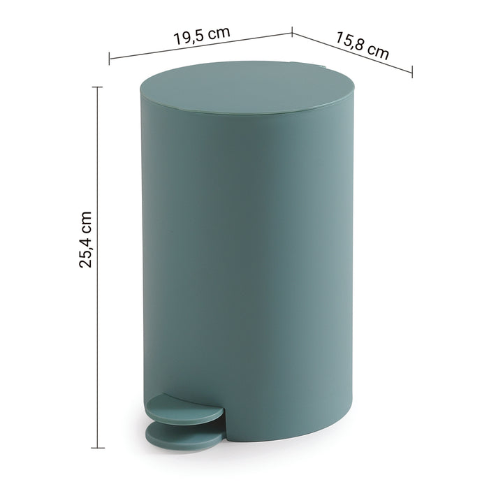 GEDY SH096200900 SHARON Papelera con tapa 3 L azul mate